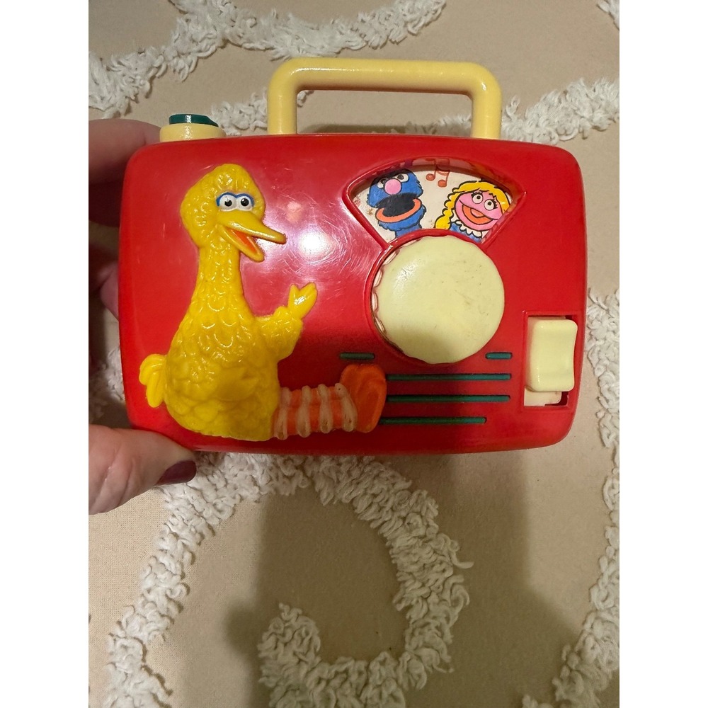 vtg sesame street big bird wind up radio missing antenna‎
